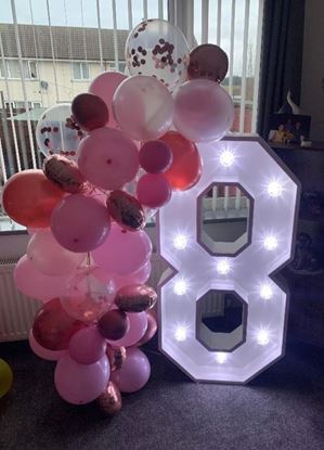 Picture of Led number with balloon arch