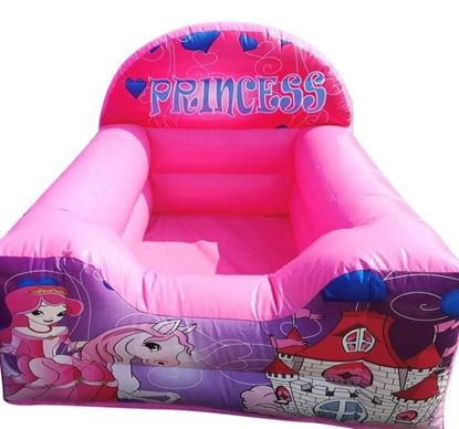 Picture of Princess bouncy castle with ballpool joined on